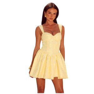 RUNAWAY THE LABEL NWT
Joelle Mini Corset Dress in LEMON Sz L